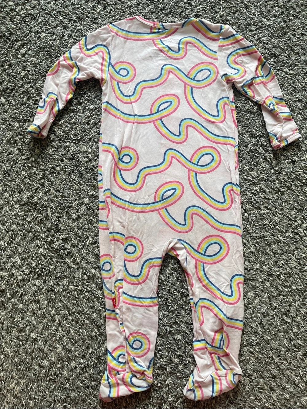 Magnetic Me Pink Rainbow Loop Footie - Size 6-9 months